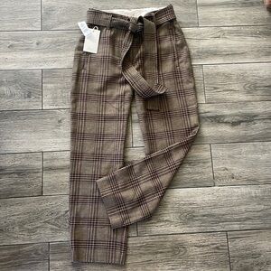 NWT WILFRED PLAID TIE FRONT PANT WOMENS
